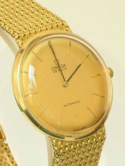 fig 1. EXCEPTIONAL SOLID 18ct GOLD 18k OMEGA DEVILLE AUTOMATIC WATCH