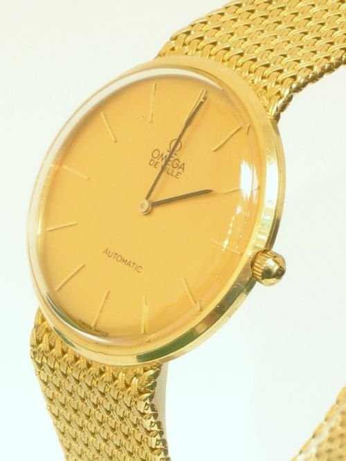 fig 2. EXCEPTIONAL SOLID 18ct GOLD 18k OMEGA DEVILLE AUTOMATIC WATCH