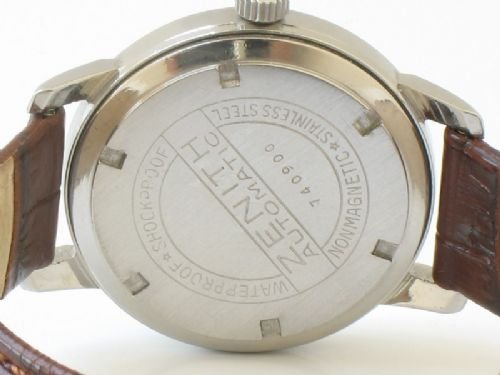 fig 3. EXCEPTIONAL ZENITH STAINLESS STEEL CALIBRE 133.8 CHRONOMETER AUTOMATIC GENTLEMENS WRISTWATCH C1956