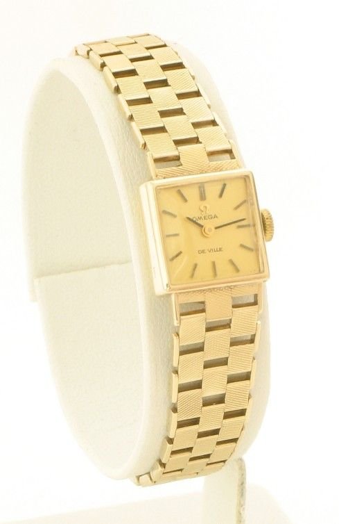 fig 1. EXQUISITE SOLID 9CT GOLD LADIES OMEGA DEVILLE WRISTWATCH