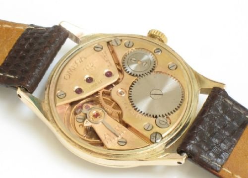fig 3. EXCEPTIONAL SOLID 9CT GOLD OMEGA 30T2PC GENTLEMENS WRISTWATCH C1948