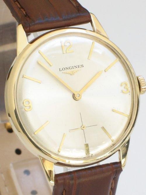 fig 2. SUPERB SOLID 9CT GOLD LONGINES GENTLEMENS WRISTWATCH