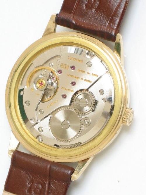 fig 4. SUPERB SOLID 9CT GOLD LONGINES GENTLEMENS WRISTWATCH