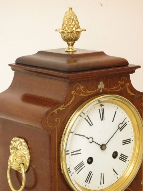 fig 3. BEAUTIFUL VICTORIAN FRENCH MAHOGANY AND INLAID MANTEL CLOCK BY ACHILLE BROCOT C1870