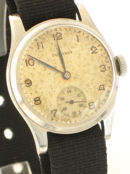 fig 1. RARE LONGINES MILITARY ISSUED WATCH C1948