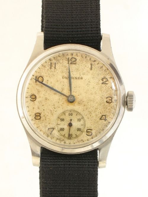 fig 2. RARE LONGINES MILITARY ISSUED WATCH C1948