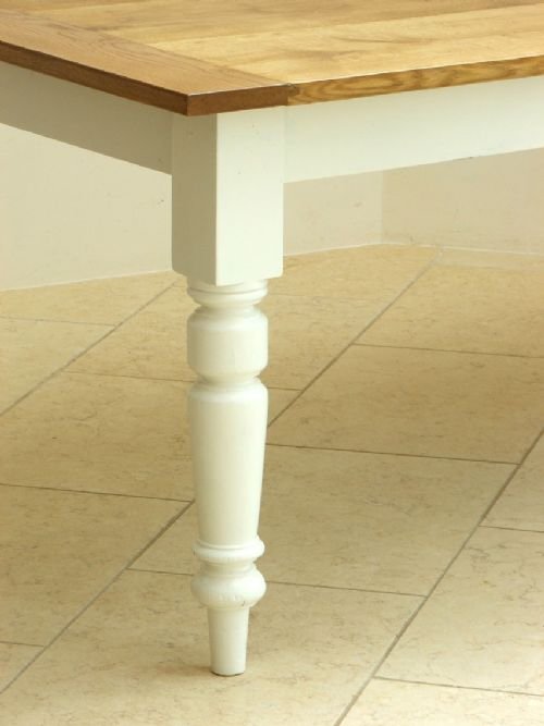 fig 2. BEAUTIFUL LARGE 10 SEAT VICTORIAN SOLID OAK AND PITCH PINE PAINTED FARMHOUSE DINING TABLE C1890