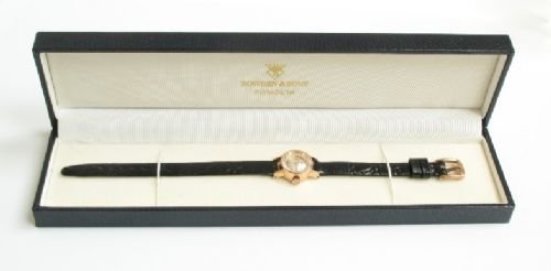 fig 3. EXQUISITE SOLID 18CT ROSE GOLD OMEGA LADIES ART DECO COCKTAIL WATCH C1960