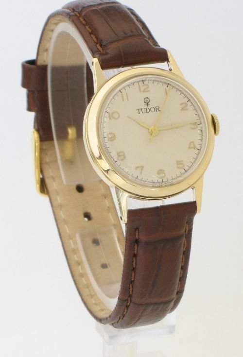 fig 2. EXCEPTIONAL SOLID 9CT GOLD ROLEX TUDOR GENTLEMENS WRISTWATCH C1952/53