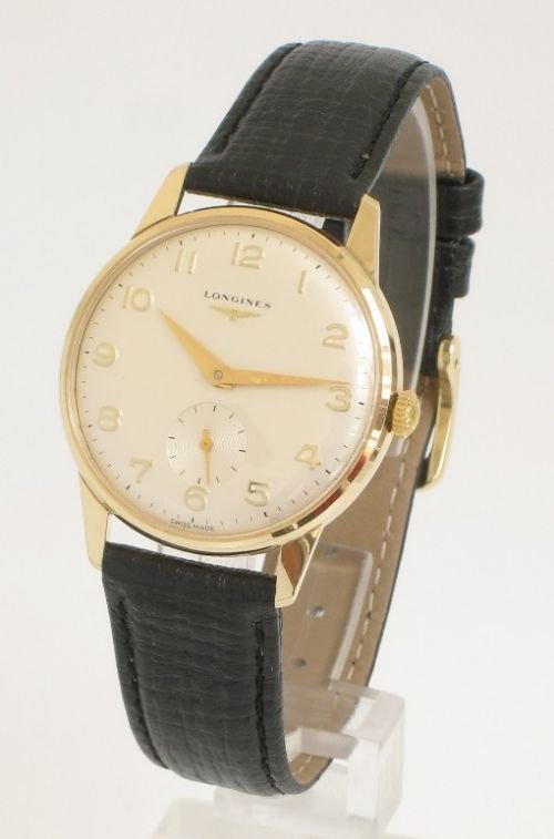 Exceptional Longines Solid 9ct Gold Mens Watch C1960