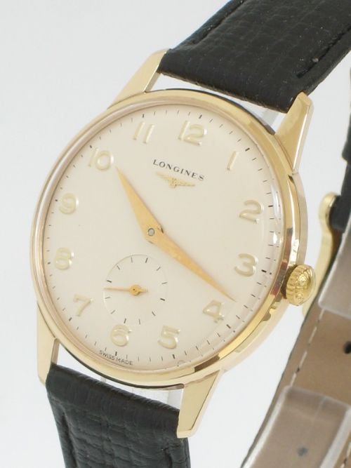 fig 2. EXCEPTIONAL LONGINES SOLID 9CT GOLD MENS WATCH c1960