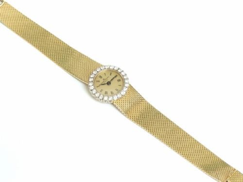 fig 2. BEAUTIFUL SOLID 18CT GOLD AND DIAMOND BAUME & MERCIER LADIES COCKTAIL WATCH