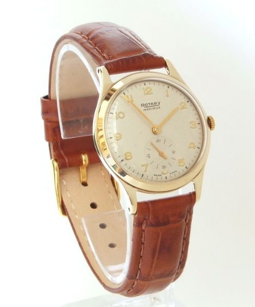 Exceptional Solid 9ct Gold Rotary Maximus Mens Watch C1954/55