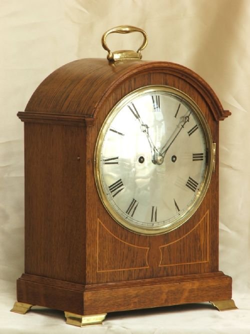 fig 1. EXCEPTIONAL VICTORIAN OAK CASED WESTMONSTER CHIMING FUSEE BRACKET CLOCK C1900