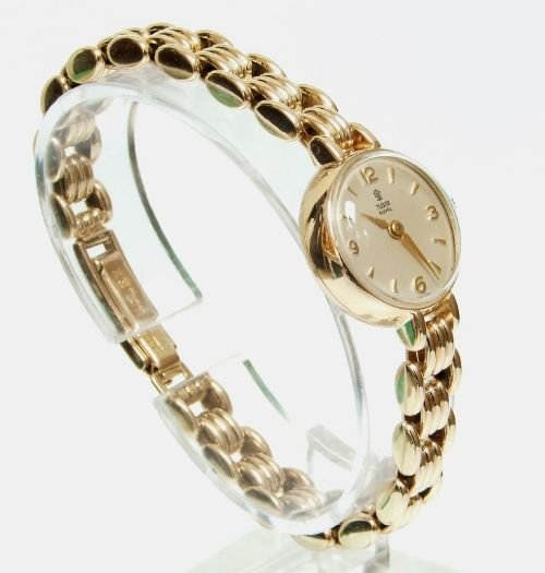 fig 1. EXQUISITE SOLID 9CT GOLD LADIES ROLEX TUDOR WATCH C1959