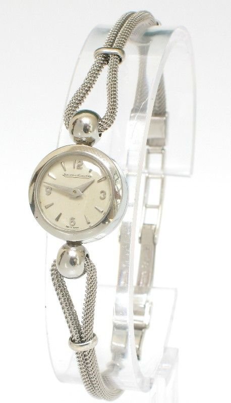 Exquisite Solid 14ct and 9ct White Gold Ladies Jaeger Le Coultre Cocktail Watch C1960