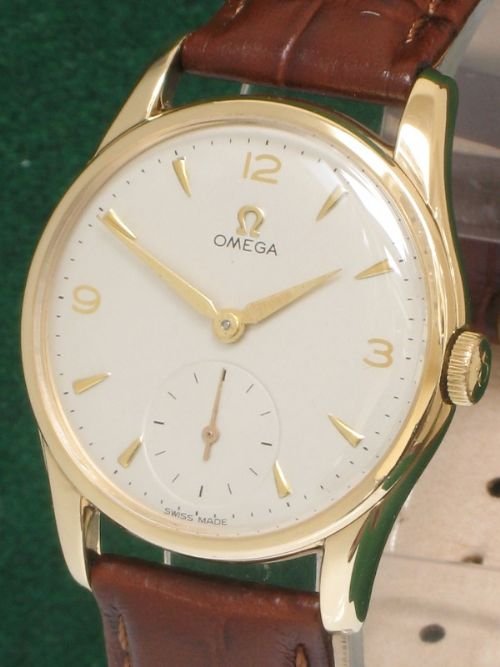 fig 1. IMMACULATE SOLID 9ct GOLD OMEGA CAL 267 MENS WATCH C1960