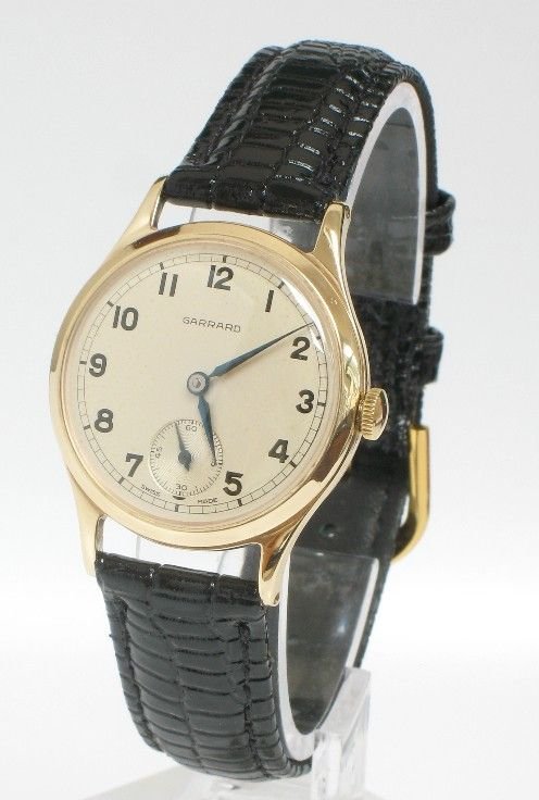 Immaculate Solid 9ct Gold Garrard Mens Watch C1960