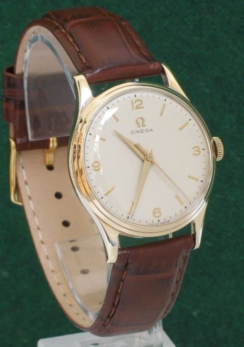 Immaculate Solid 9ct Gold Omega Cal 283 Mens Watch C1957