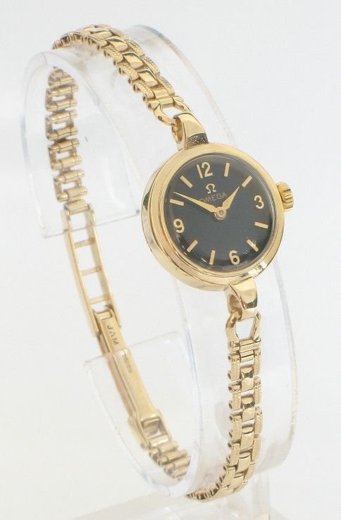 fig 1. EXQUISITE SOLID 9ct GOLD LADIES OMEGA COCKTAIL WATCH c1960