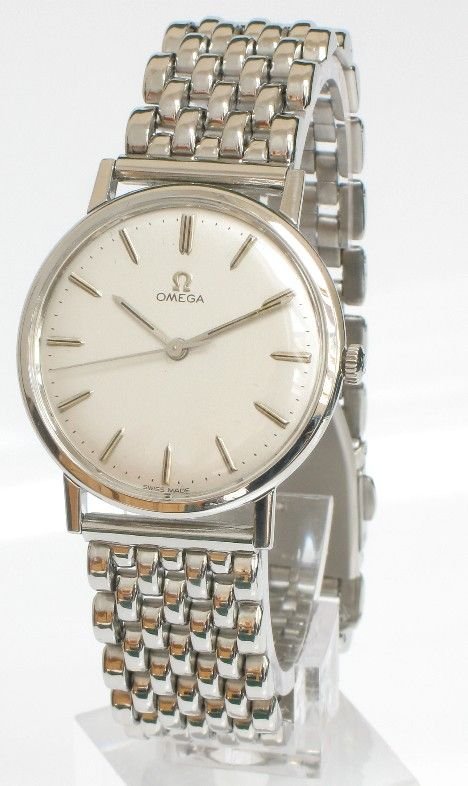 Stunning Solid Stainless Steel Omega Cal 601 Mens Watch C1960