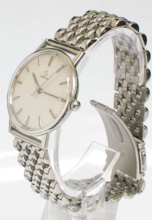 fig 1. STUNNING SOLID STAINLESS STEEL OMEGA CAL 601 MENS WATCH C1960