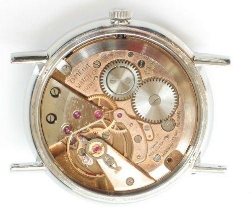 fig 3. STUNNING SOLID STAINLESS STEEL OMEGA CAL 601 MENS WATCH C1960