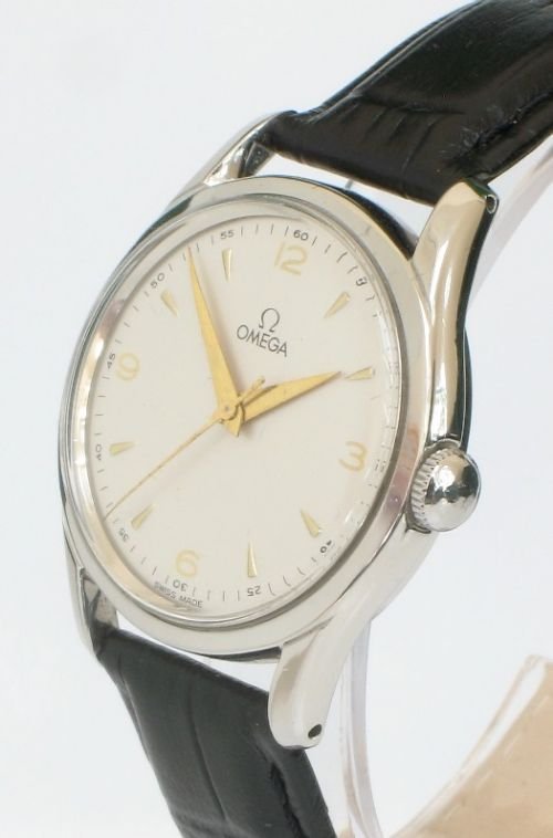 fig 2. STUNNING SOLID STAINLESS STEEL OMEGA OVERSIZE CAL 283 MENS WATCH C1960