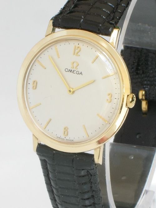 fig 1. EXCEPTIONAL SOLID 9ct GOLD OMEGA DEVILLE MENS WATCH C1960