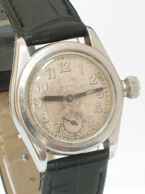 fig 1. RARE ROLEX OYSTER ROYAL 2280 BUBBLE BACK C1941 MILITARY
