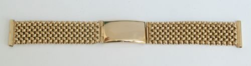 Stunning Heavy Solid 9ct Gold Watch Bracelet C1959