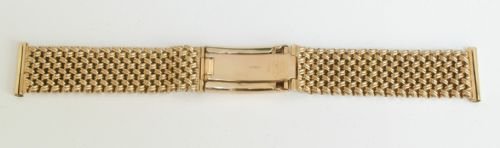fig 1. STUNNING HEAVY SOLID 9CT GOLD WATCH BRACELET C1959