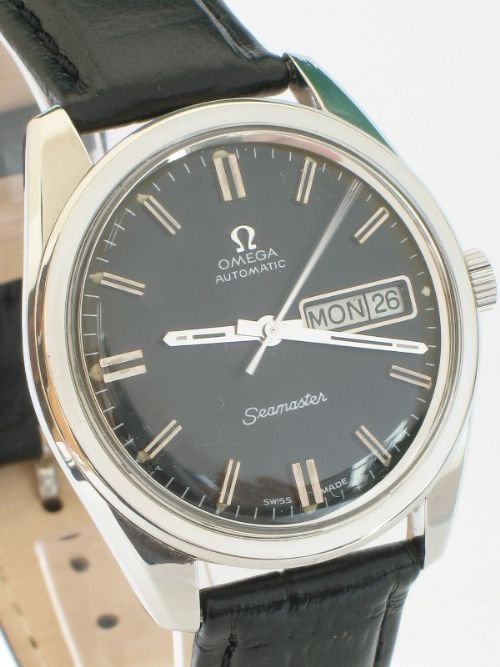 fig 1. STUNNING SOLID STAINLESS STEEL OMEGA SEAMASTER DAY DATE AUTO MENS WATCH C1960