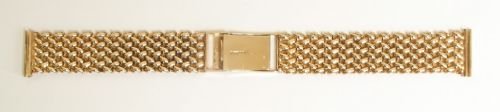 fig 1. STUNNING SOLID 9ct GOLD MENS WATCH BRACELET STRAP 19.2g c1960
