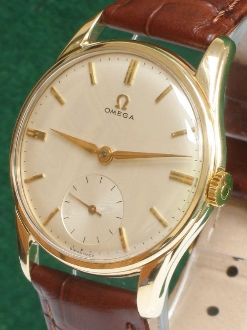 fig 1. EXCEPTIONAL SOLID 9ct GOLD OMEGA CAL 267 MENS WATCH C1959-60