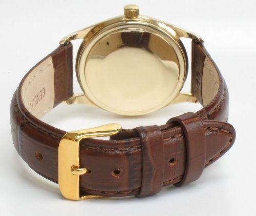 fig 3. STUNNING SOLID 9ct GOLD ACCURIST 21 JEWELS ETA 2451 AUTOMATIC MENS WATCH