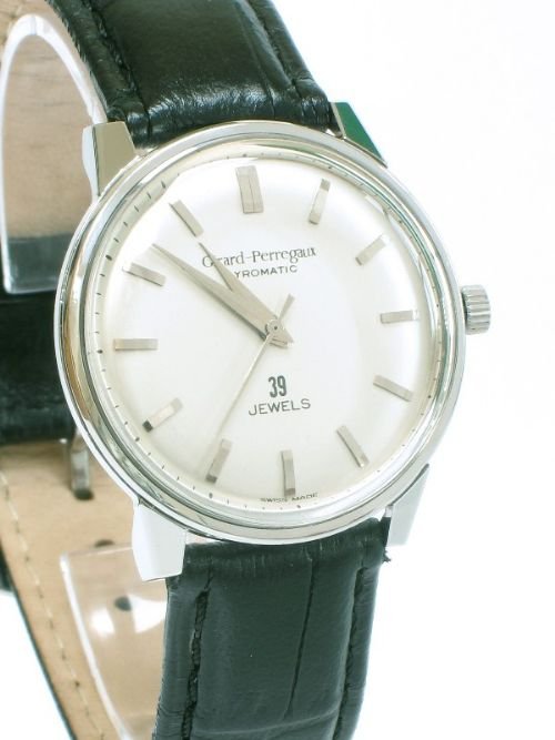 fig 2. SUPERB STAINLESS STEEL GIRARD PERREAGAUX  GYROMATIC MENS WATCH