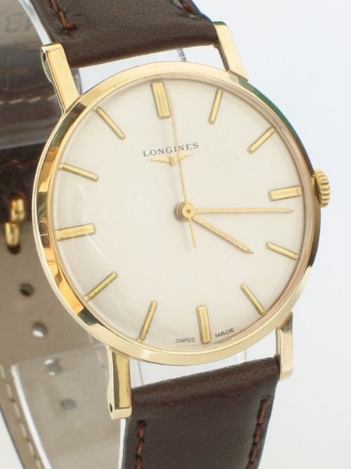 fig 2. EXCEPTIONAL SOLID 9CT GOLD LONGINES CALIBRE 19.45 MENS WATCH c1959