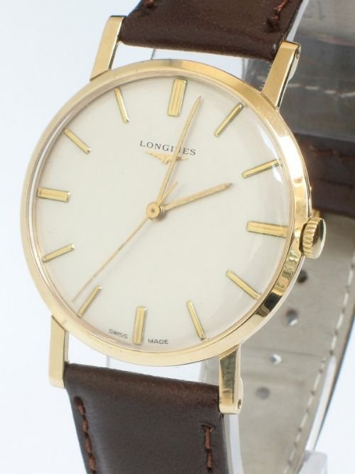 fig 2. EXCEPTIONAL SOLID 9CT GOLD LONGINES WATCH c1959