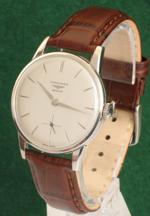 Exceptional Solid Stainless Steel Longines 30l Mens Watch C1960