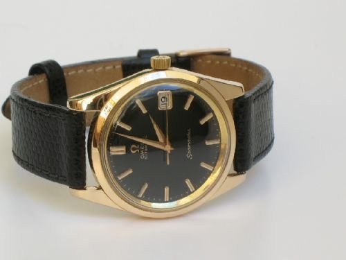 fig 3. RARE SOLID 18ct 18k ROSE PINK GOLD OMEGA SEAMASTER AUTOMATIC C1960