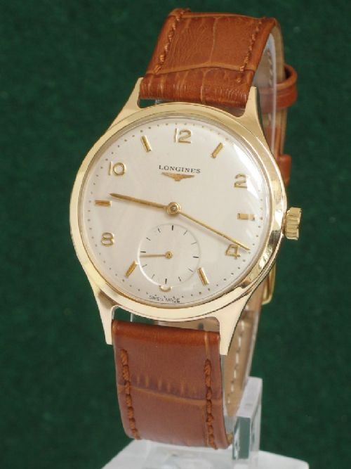 Exceptional Solid 9ct Gold Longines Calibre 12.68z Watch C1959 Vintage 9k