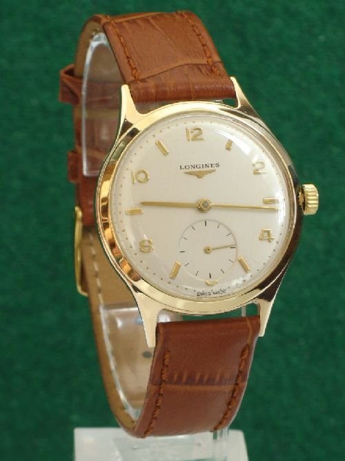 fig 1. EXCEPTIONAL SOLID 9CT GOLD LONGINES CALIBRE 12.68Z WATCH c1959 VINTAGE 9K