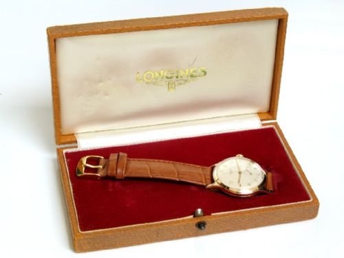 fig 4. EXCEPTIONAL SOLID 9CT GOLD LONGINES CALIBRE 12.68Z WATCH c1959 VINTAGE 9K