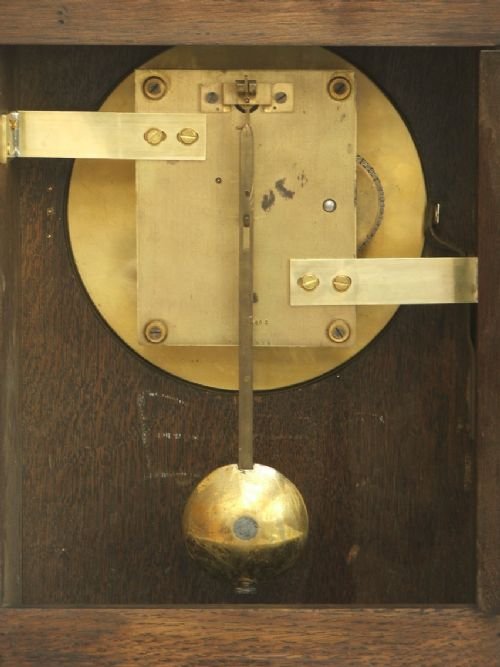 fig 4. LARGE RAF OFFICERS MESS BATTLE OF BRITAIN OAK CASED MANTEL CLOCK BY ELLIOTT C1939