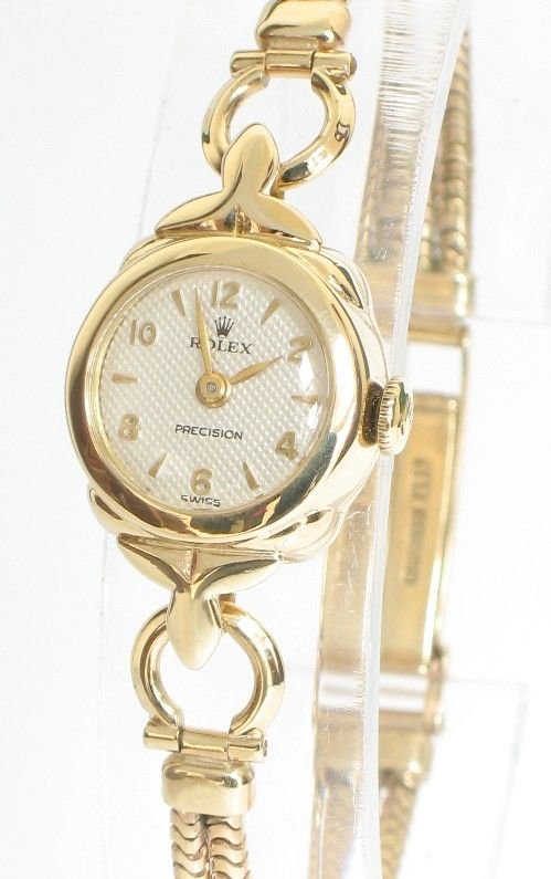 fig 2. STUNNING SOLID 9ct GOLD ROLEX PRECISION LADIES COCKTAIL WATCH c1940