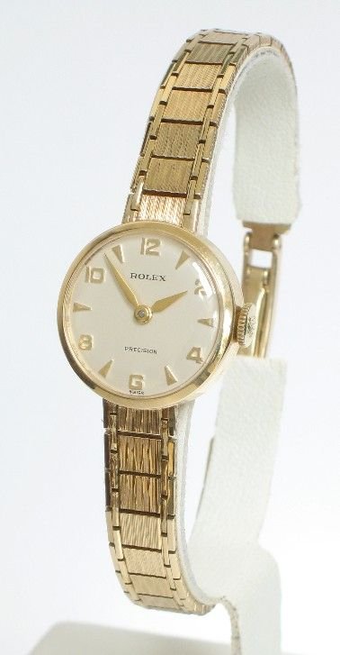Stunning Solid 9ct Gold Rolex Precision Ladies Cocktail Watch C1960