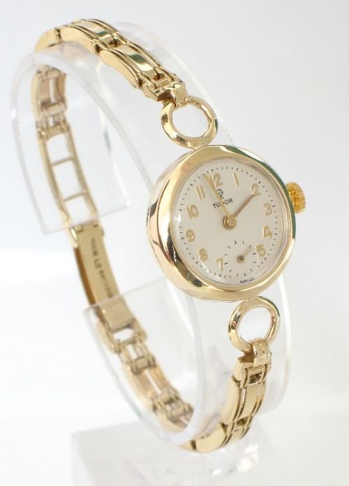 fig 1. STUNNING SOLID 9ct GOLD ROLEX TUDOR LADIES COCKTAIL WATCH c1950