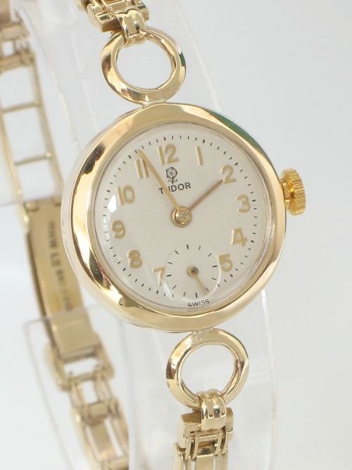 fig 3. STUNNING SOLID 9ct GOLD ROLEX TUDOR LADIES COCKTAIL WATCH c1950