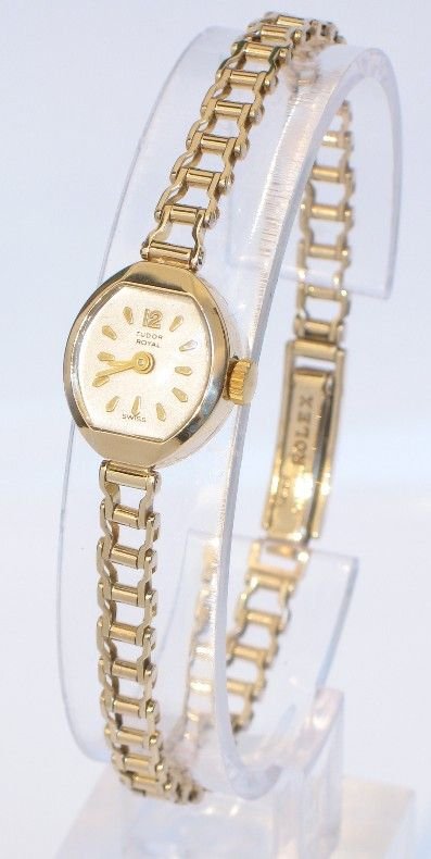fig 1. STUNNING SOLID 9ct GOLD ROLEX TUDOR ROYAL LADIES COCKTAIL WATCH c1957-58